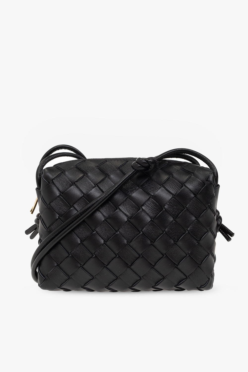 関税込★BOTTEGA VENETA★ミニ ループ ショルダーバッグ★BLACK ☆ボッテガヴェネタ ブラック ループ クロスボディミニバッグ